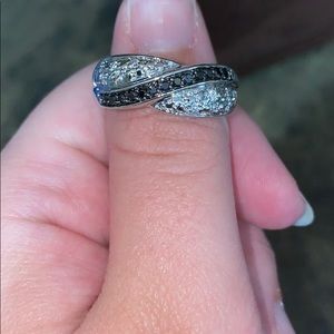 White gold rings and earrings